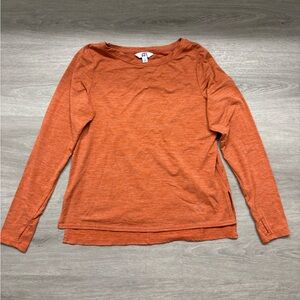 JoyLab Long Sleeve Textured Shirt with Thumb Holes